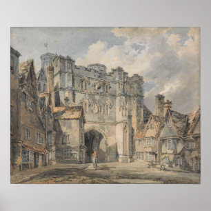 Turner - Kristi kyrka Grind, Canterbury Poster