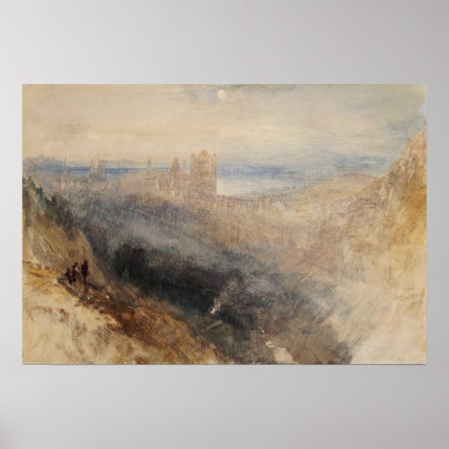 Turner - Månad över Lausanne Poster (Framsidan)