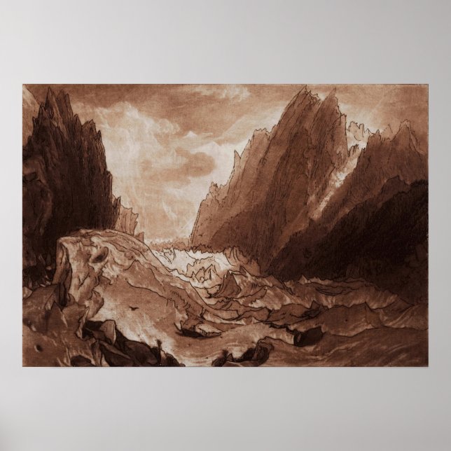 Turner - Mer Glace Valley of Chamonix Savoy Poster (Framsidan)