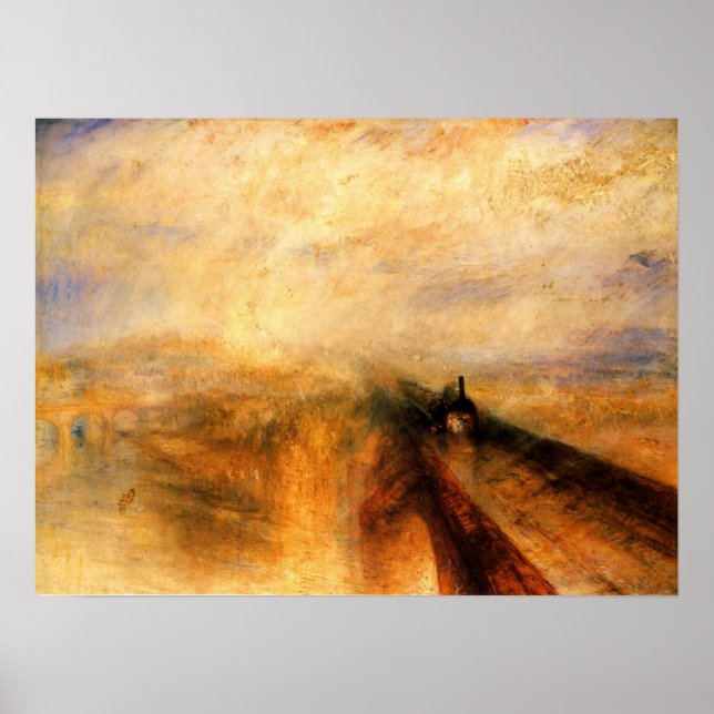 Turner - Regn Ånga och Fart Great Western Rail Poster (Framsidan)