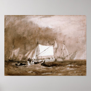 Turner - Sjöfartscen med fiskare Poster