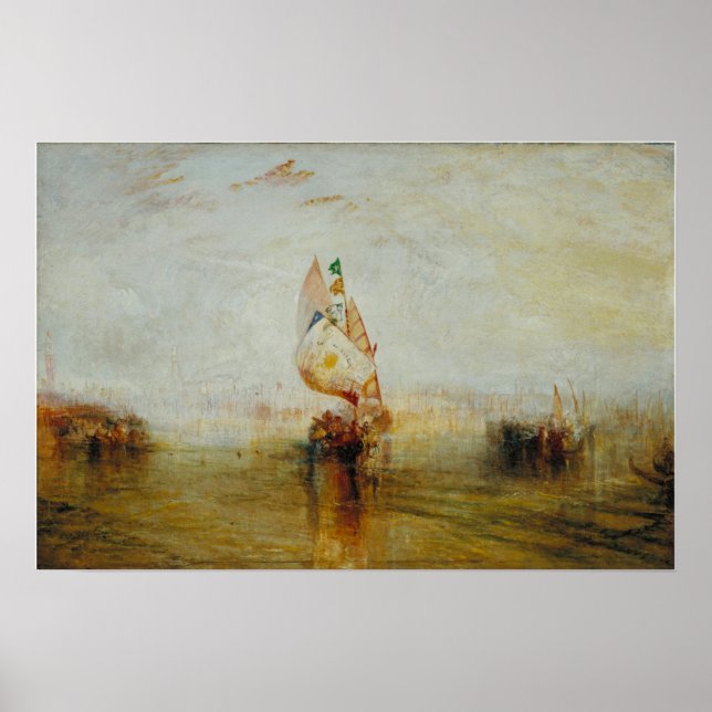 Turner - Sol om Venedig som går till sjöss Poster (Framsidan)