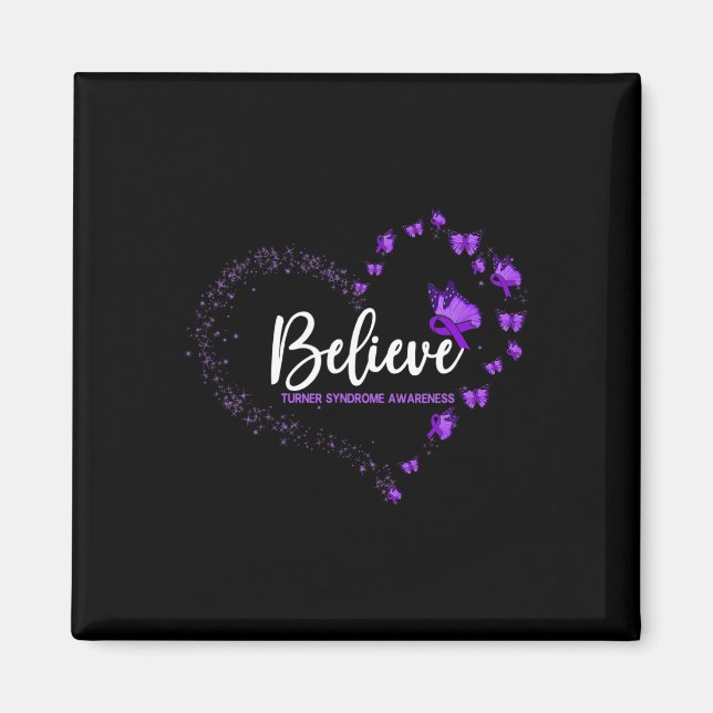 Turner Syndrome Awareness Butterfly tror Magnet (Framsidan)