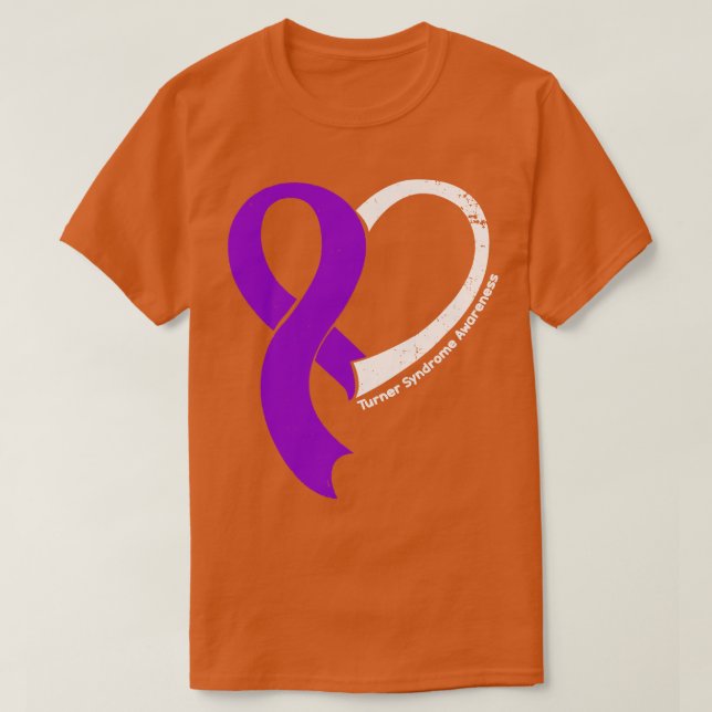 Turner Syndrome Awareness Hope Kärlek Heart Ribbon T Shirt (Design framsida)
