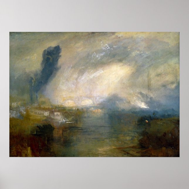 Turner - Thames ovanför vattenbro Poster (Framsidan)