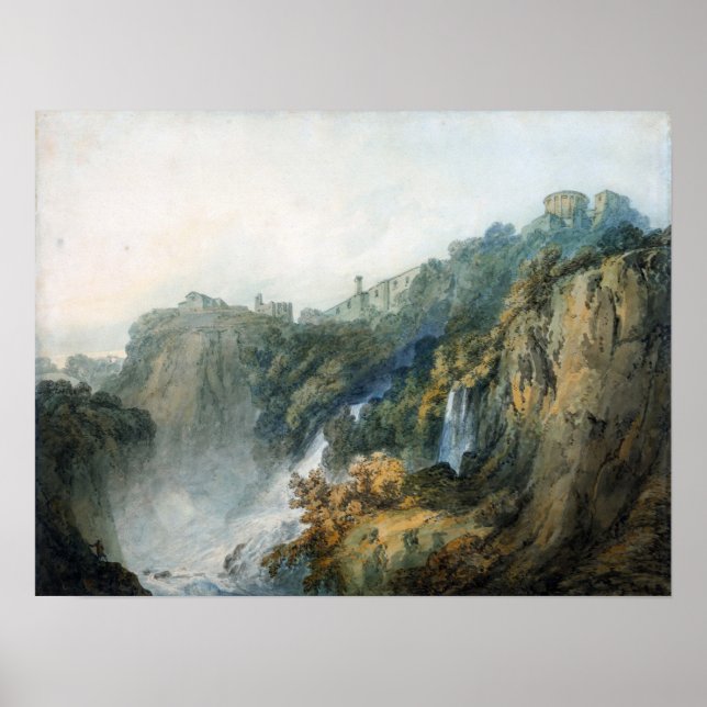 Turner - Tivoli med Sybil- och Cascades-templet Poster (Framsidan)