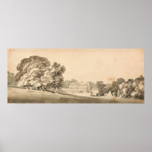 Turner - tre georgiska hus i park poster