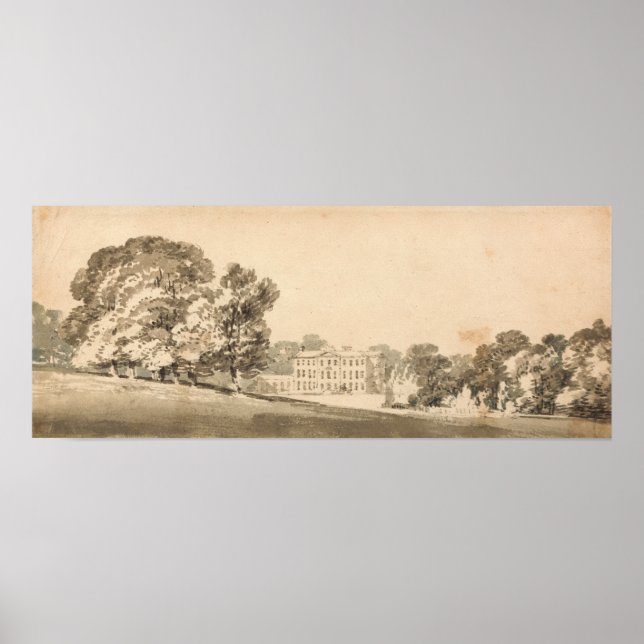 Turner - tre georgiska hus i park poster (Framsidan)