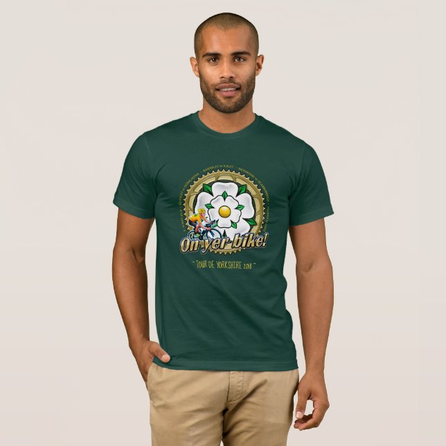 Turnera ` 2018 för de Yorkshire på den yer-cykel' Tee Shirt (Hel framsida)