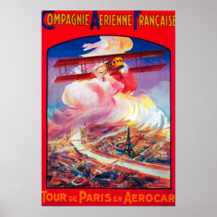 Turnera De Paris, frankrike i Aerocar PosterEurope Poster