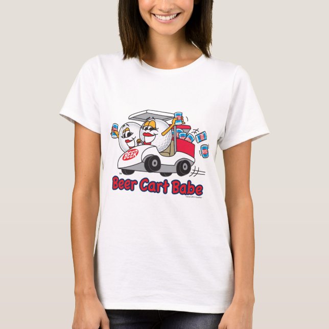 Turnering för Golf för ölvagnsBabe Tee Shirt (Framsida)
