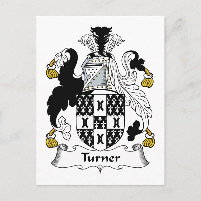 Turners familjevapen vykort (Framsida)