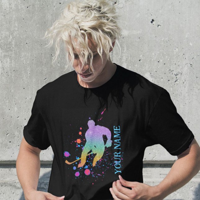 Turngradient för vintersporthockeyspelare t shirt (Skapare uppladdad)