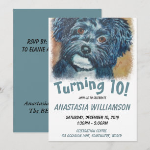 Turning 10 Black Havanese Inbjudan