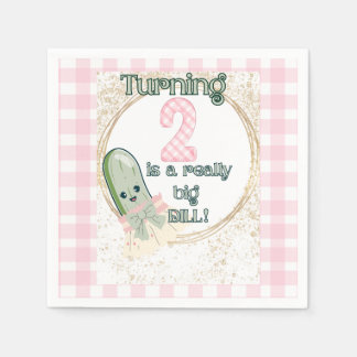 Turning 2 är en stor Verkligen! Birthday Napkins Pappersservett