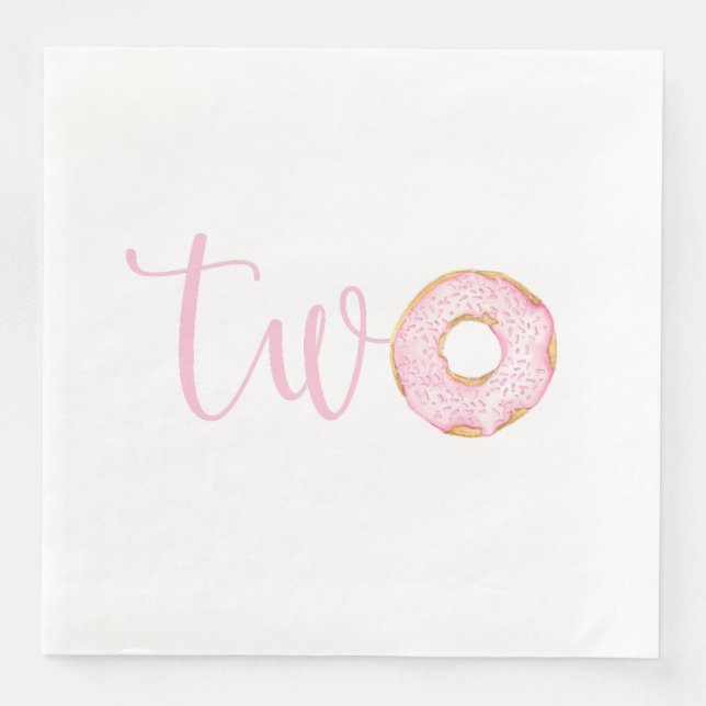 Turning Two Donut Napkin Pappersservett (Framsida)