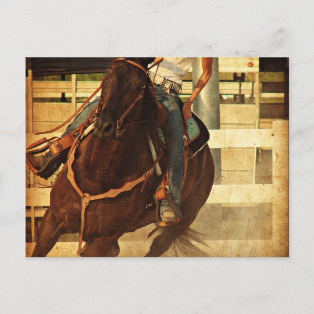 Turning Western Horse Vykort (Framsida)