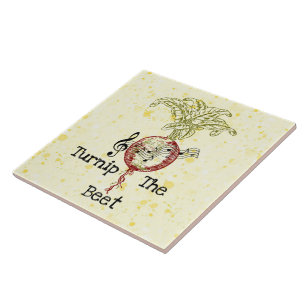Turnip the Beet Ceramic Tile Kakelplatta