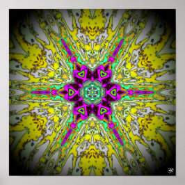 Turnippsolja och vinäger - färgad mönster v1 poster