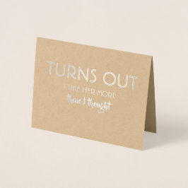 Turns ut - Lustigt Groomsman Frieri Folierat Kort