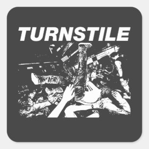 Turnstile fyrkantigt klistermärke