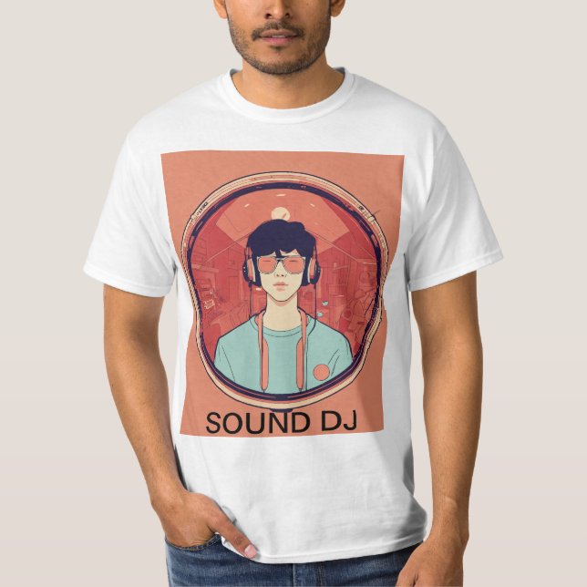 "Turntable & Beats" DJ T-Shirt (Framsida)