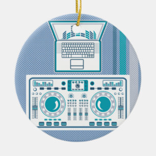 Turntable med vektorn för bärbar julgransprydnad keramik