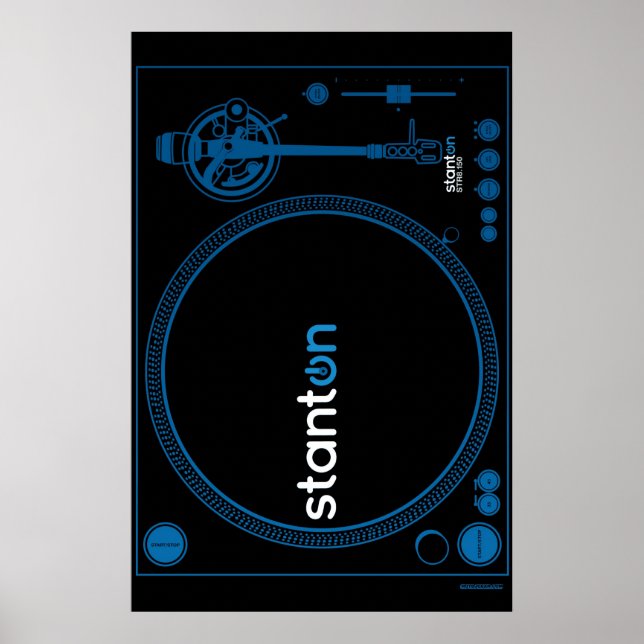 Turntable Poster Stanton - DJ Disk Jockey Vinyl (Framsidan)
