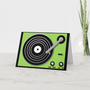 Turntablehälsningkort Kort