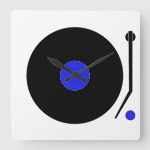 Turntableväggen tar tid på fyrkantig klocka