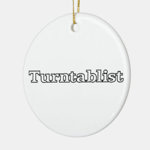 Turntablist Julgransprydnad Keramik