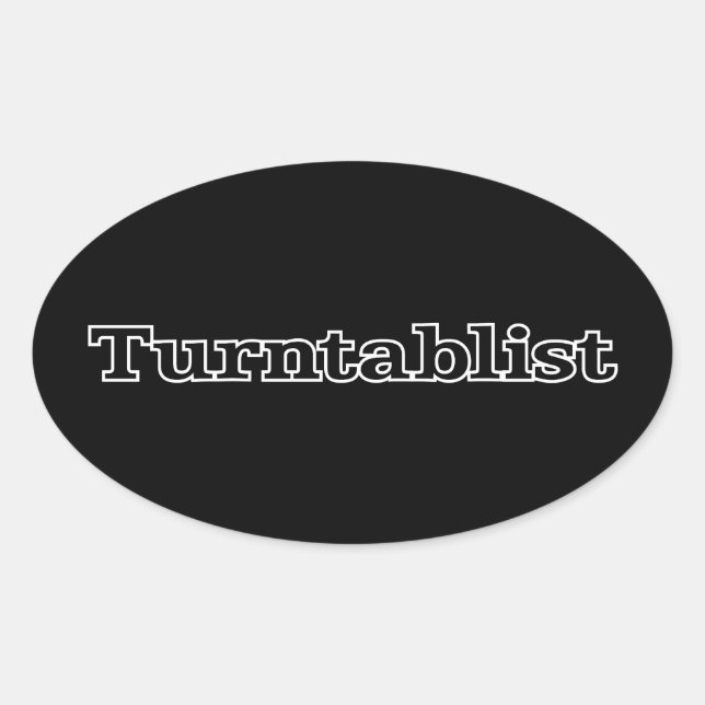 Turntablist Ovalt Klistermärke (Framsida)