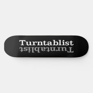 Turntablist ʇ sılqɐ ʇ ɹ n ⊥ old school skateboard bräda 18 cm