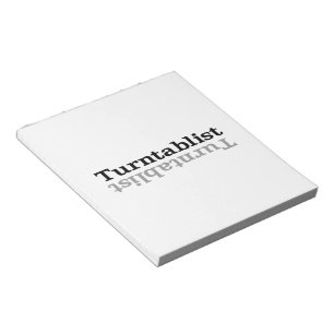 Turntablist ʇ sılqɐ ʇ uɹ n ⊥ anteckningsblock
