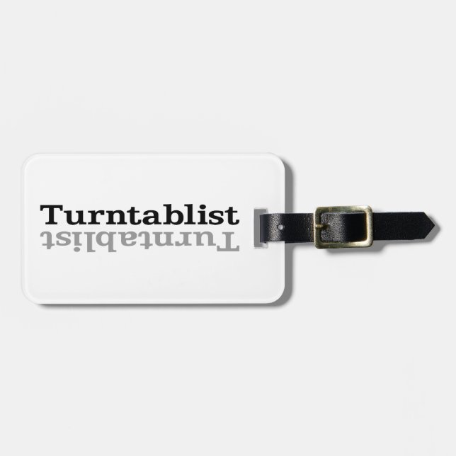 Turntablist ʇ sılqɐ ʇ uɹ n ⊥ bagagebricka (Horisontell Framsida)