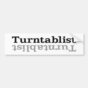 Turntablist ʇ sılqɐ ʇ uɹ n ⊥ bildekal