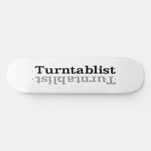 Turntablist ʇ sılqɐ ʇ uɹ n ⊥ mini skateboard bräda 18,7 cm
