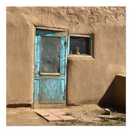 Turocise Door Taos Pueblo Photography Fototryck