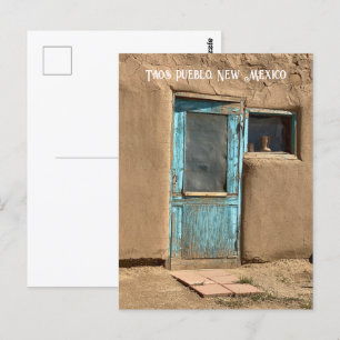 Turocise Door Taos Pueblo Photography Vykort