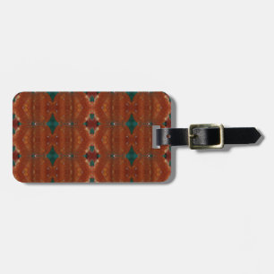 Turq & Coral Ikat Bagagebricka