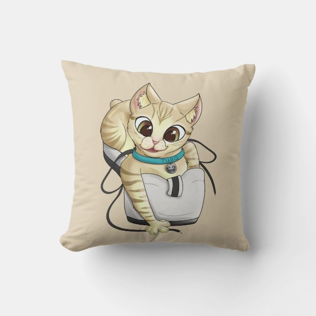 Turq dekorativ kudde (Framsida)