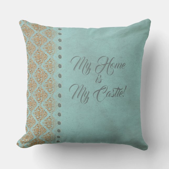 Turqoise Baroque - Pillow Kudde (Framsida)