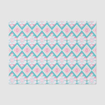 Turqoise och Rosa Boho Aztec Mönster
