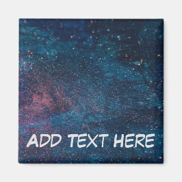 Turqouise Galaxy Paint Sparkles Magnet