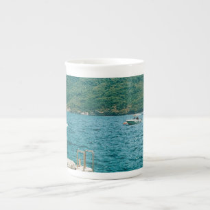 Turqouise vatten of Perast - Montenegro Benporslin Mugg