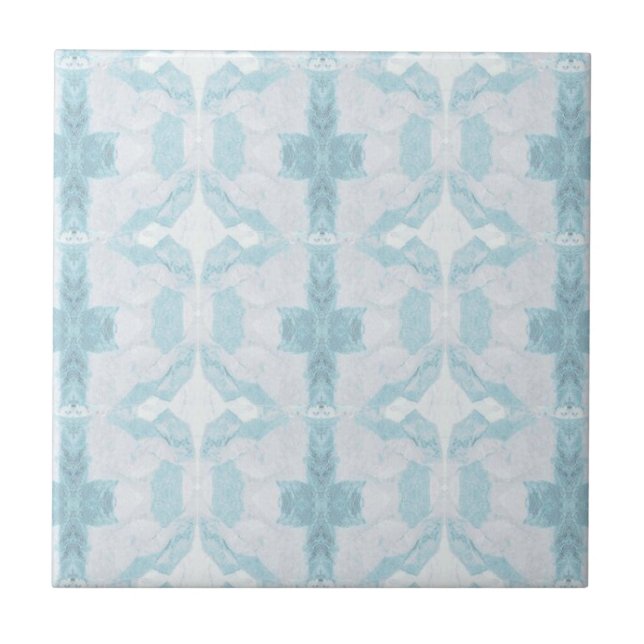 Turquise aqua Diamond geometric design Kakelplatta (Framsidan)