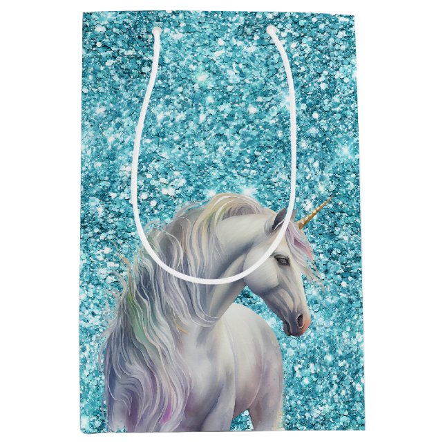 Turquise Aqua Glitz Glitter Unicorn (Framsidan)