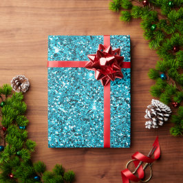 Turquise Aqua Glitzy Gnistra Glitter Presentpapper