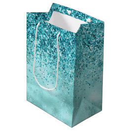 Turquise Aqua Guld Glam Glitter