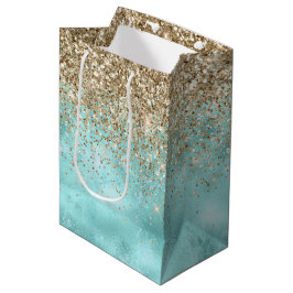 Turquise Aqua Guld Glam Glitter Gnistra